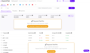 KeywordTool.io keyword research tool